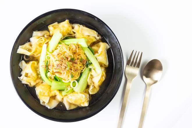 Chicken and Prawn Wonton Noodle Soup