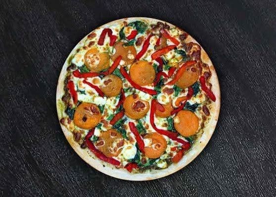 Pumpkin Feta Pesto Pizza (V)