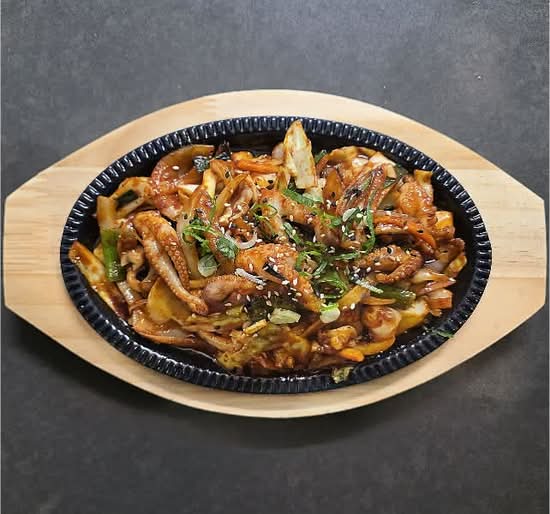 M10.Sizzling Spicy Stir-Fried Baby Octopus  With Rice