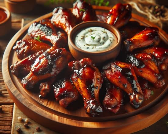 8pc Hickory Smoked Bbq Wings