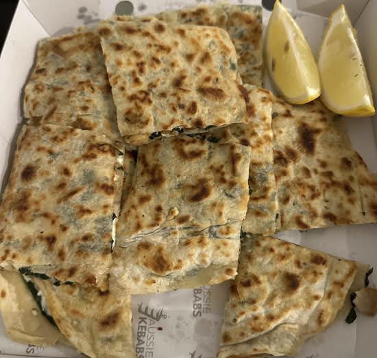 Chicken, Spinach and Cheese Gozleme