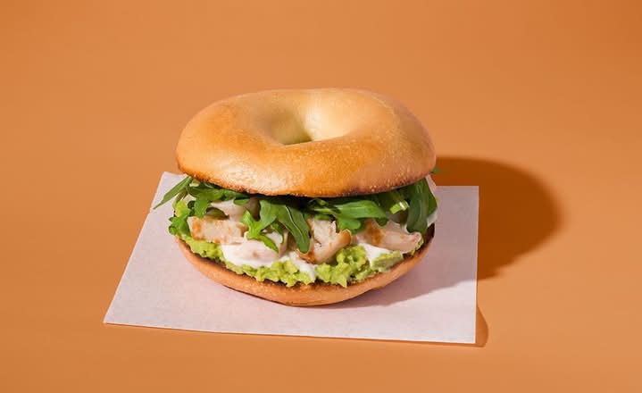 Chicken, Avo and Rocket Bagel
