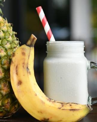 Pineapple, Banana and Coconut Milk Smoothie