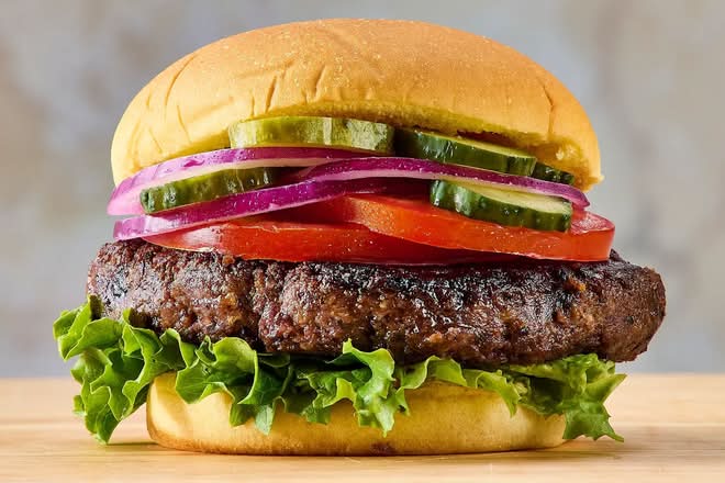 Veggie Burger with salad