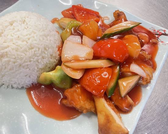 Sweet Sour Chicken with Rice