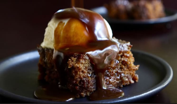 Sticky Date Pudding With Ice Cream