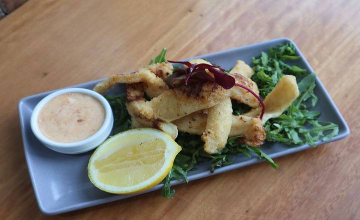 Flash fried calamari