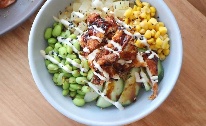 Teriyaki chicken poke bowl