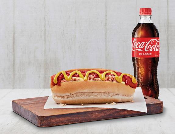Hot Dog w' Bacon & Cheese Combo