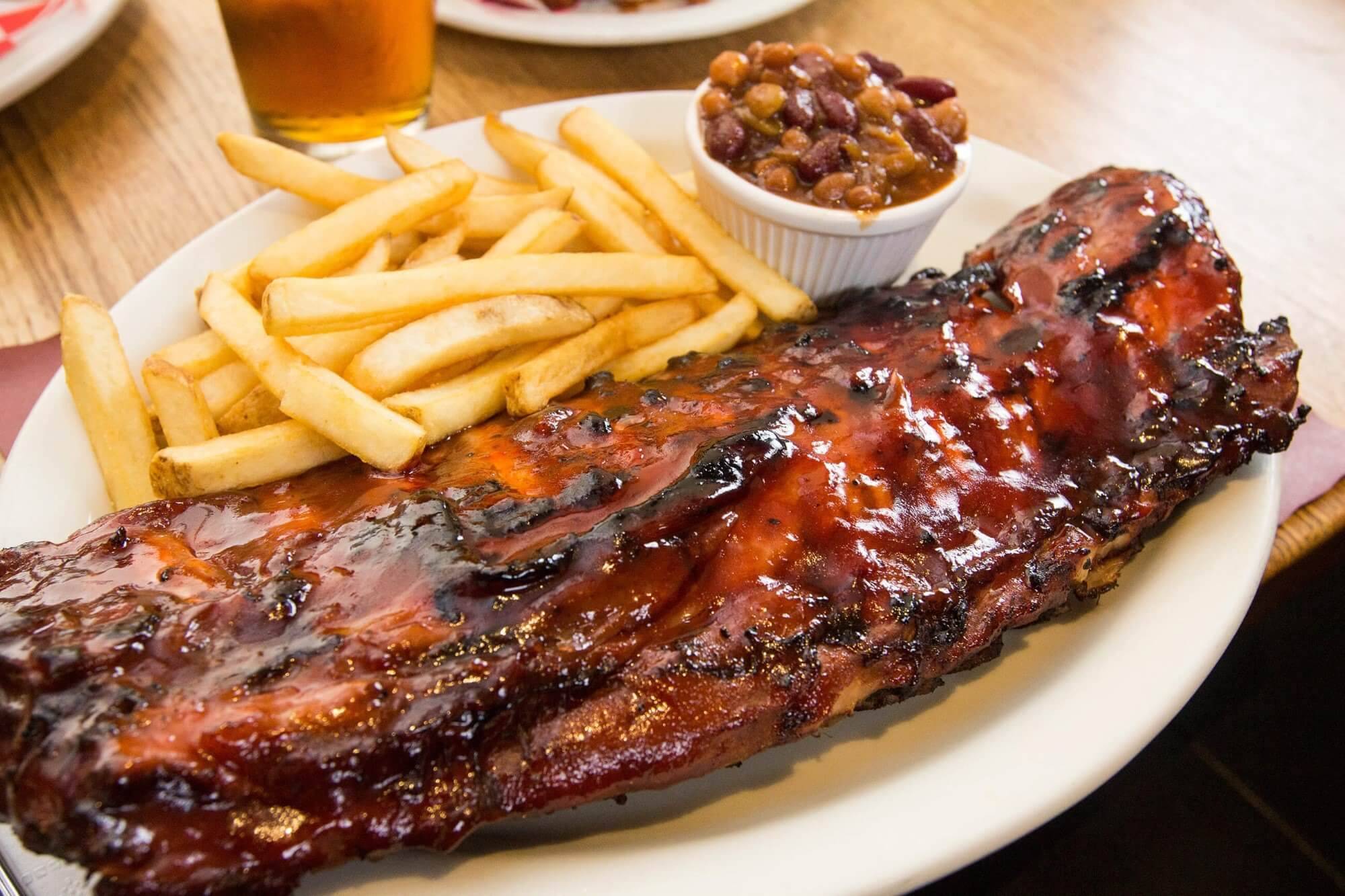 Smokey BBQ pork ribs