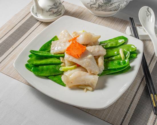 Rockling Fish Fillet in Batter with Mandarin Sauce