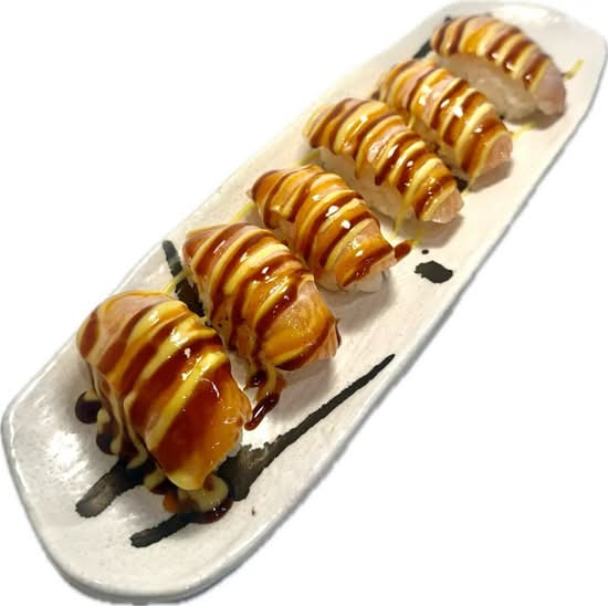 Grilled Salmon Nigiri 6Pcs