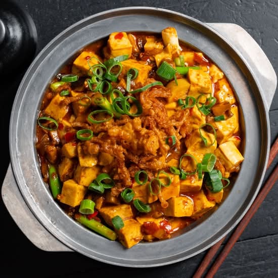 Braised Tofu & Four Mushrooms (Vg)