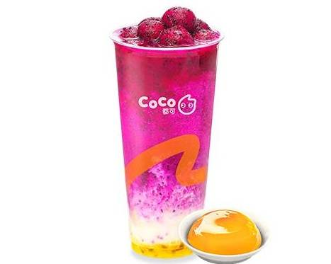Dragon Passion Fruit Smoothie with Honey Jelly