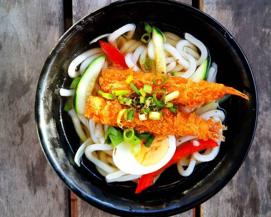 Udon Noodle Soup with Tempura Prawn