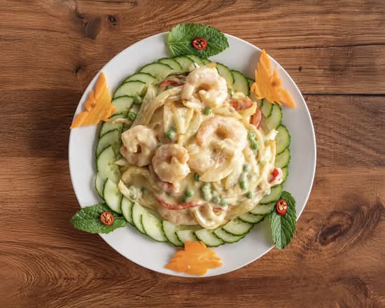 Creamy Garlic King Prawns