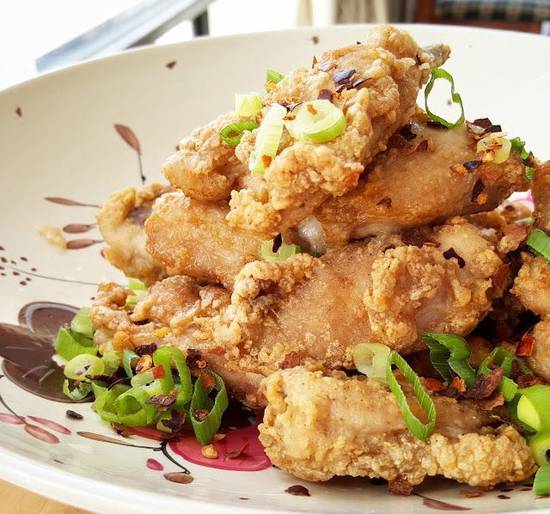 Sea Salt Pepper Chicken Ribs on Rice
