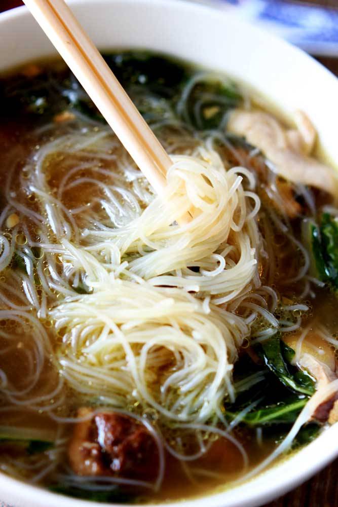 Mixed Vegetables Noodle Soup (Chicken Broth)