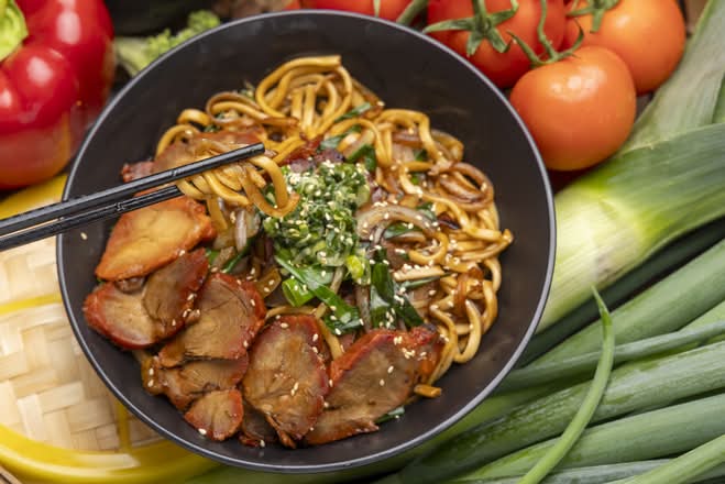 Stir Fried Noodles with BBQ Pork