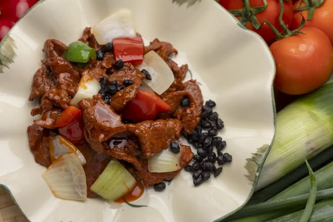 Stir Fried Beef in Black Bean Sauce