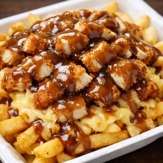 Loaded Chicken Schnitzel Chips (Cheese & Gravy)