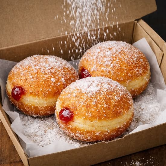 Hot Jam Donuts – 3 pcs (Freshly Fried)