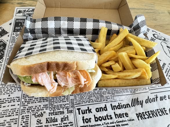 Smoked Salmon Sandwich with the lot