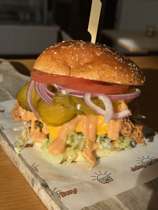 Southern Gold Fried Chicken burger