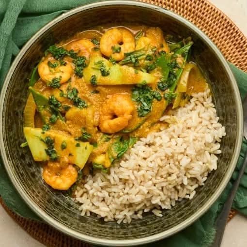 Lemon Grass Prawns (6pcs) With Steamed Rice (I)