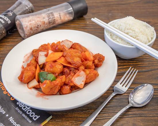 21.Sweet Sour Pork with Steam Rice