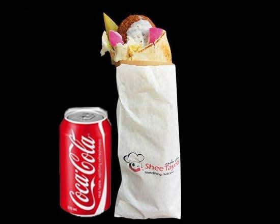 Batata Wrap and 375ml Can of Soft Drink