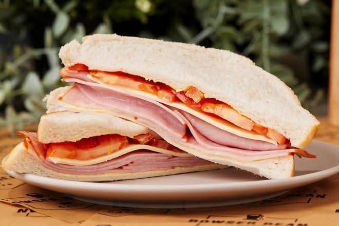 Ham, Cheese and Tomato Sandwich