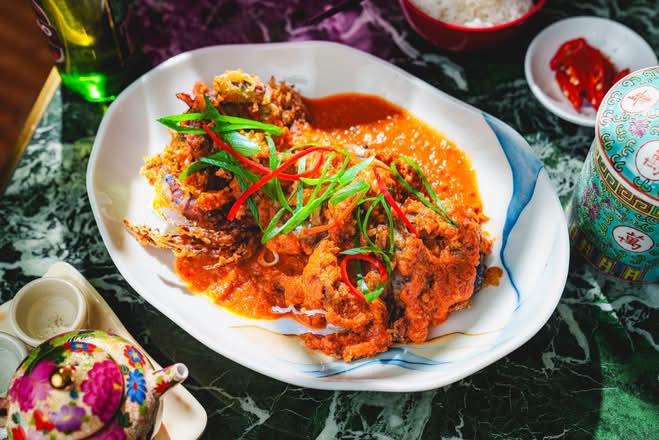 Deep Fried Soft Shell Crab with Singapore Sauce (I)