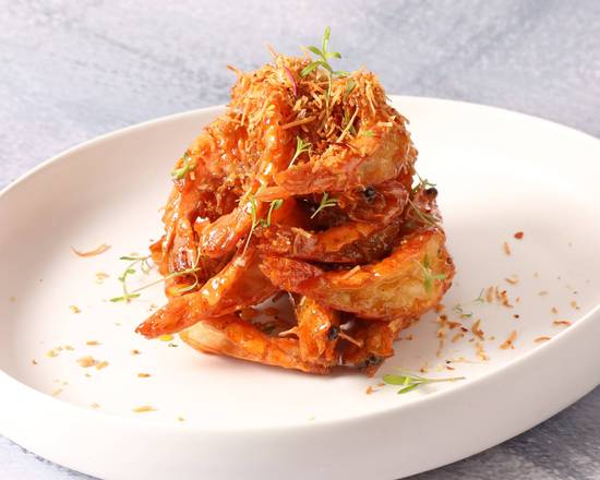 F10 Stir Fried Crispy King Prawn In Homemade Gralic Sauce