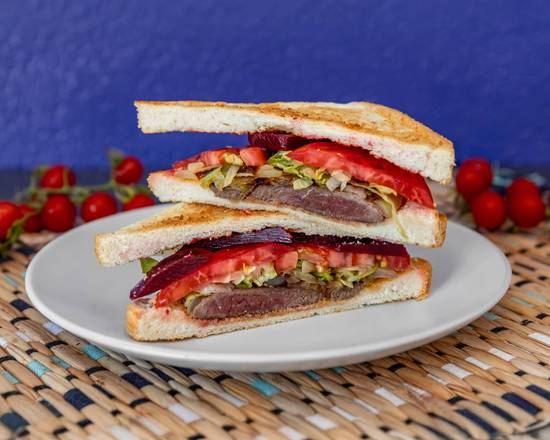 Steak Sandwich with Salad