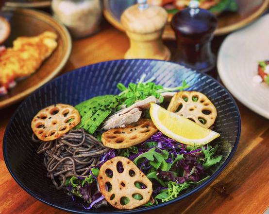 Poached Chicken Soba Salad