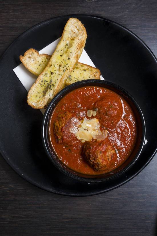 Three (3) Meat balls and Bread