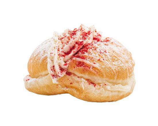 Single White Chocolate Raspberry Mousse Donut