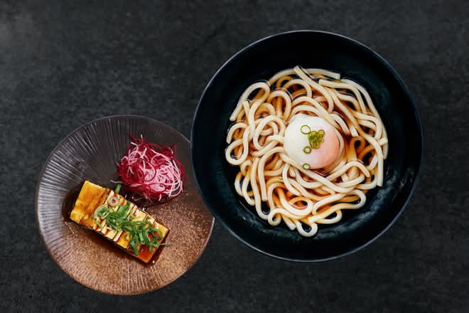 Torched Tofu Udon Bowl