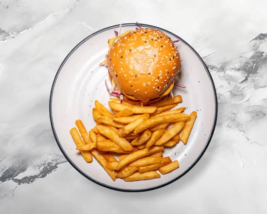 Black Angus Burger with Chips