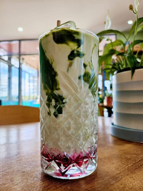 Iced Japanese Strawberry Matcha