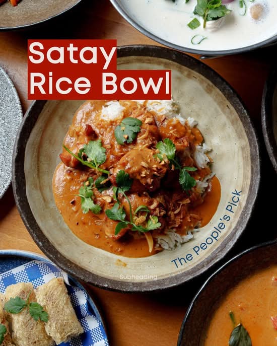 Chicken Satay Rice bowl