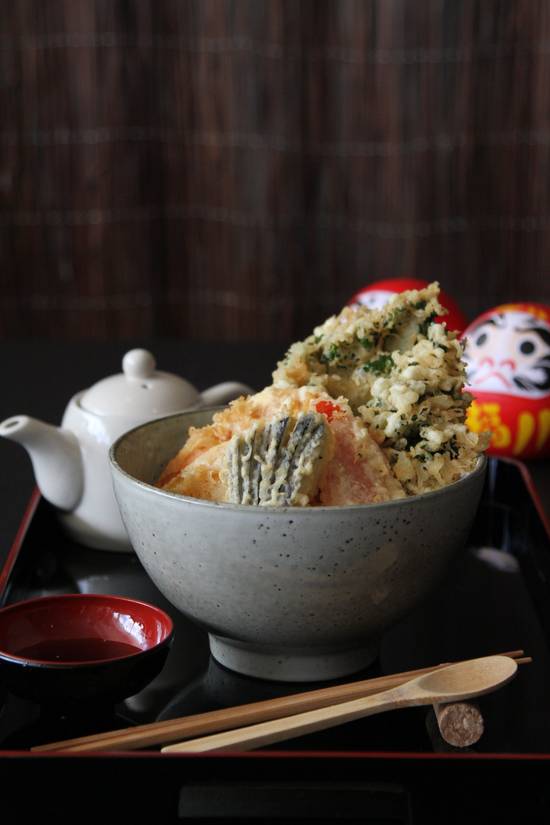 Assorted Tempura Vegetable Donburi (VG)