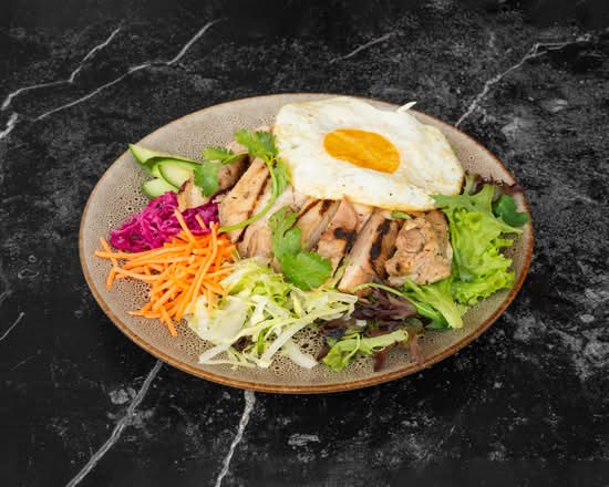 Lemon Grass Chicken and Egg Rice Bowl