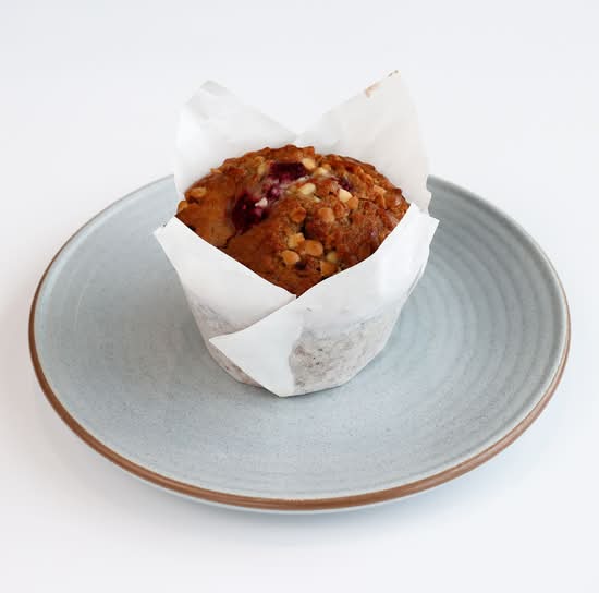Raspberry & White Chocolate Muffin