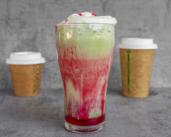 Strawberry Iced Matcha  16oz Large