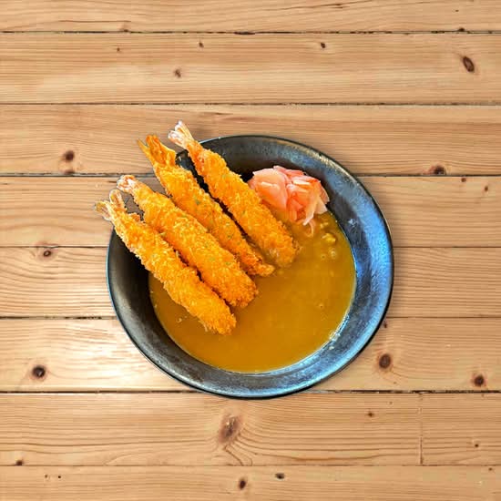 Panko Prawn Curry Rice Bowl