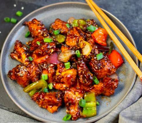 Burnt garlic chilli chicken