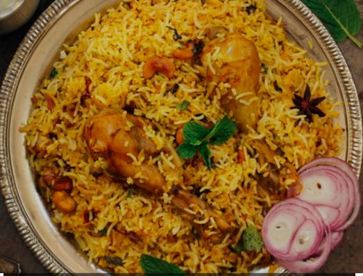 Hyderabadi dum chicken biryani