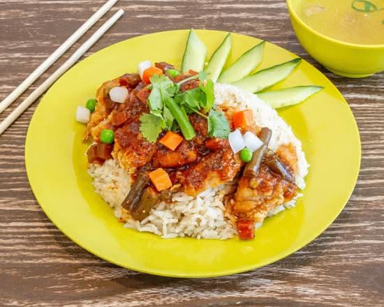 Black Pepper Chicken Rice